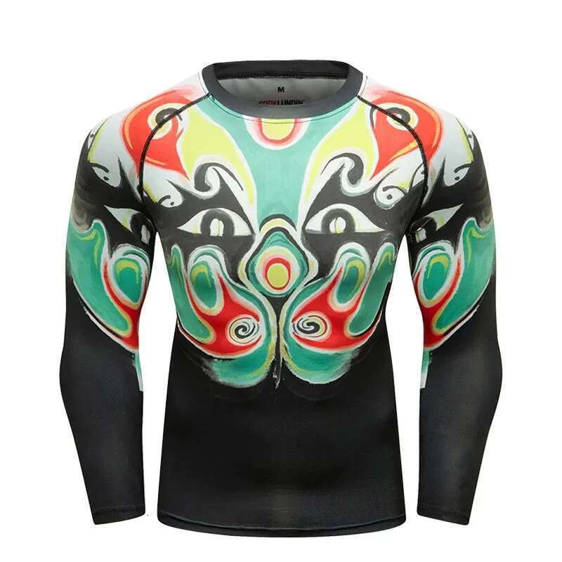 Ddmytiger China Domestic Men MMA BJJ Rashguard Long T Shirts Rash Guard Fiess Tracksuit Bo Jerseys Muay Thai Compression Kickbo Sport Suit Ddmytiger