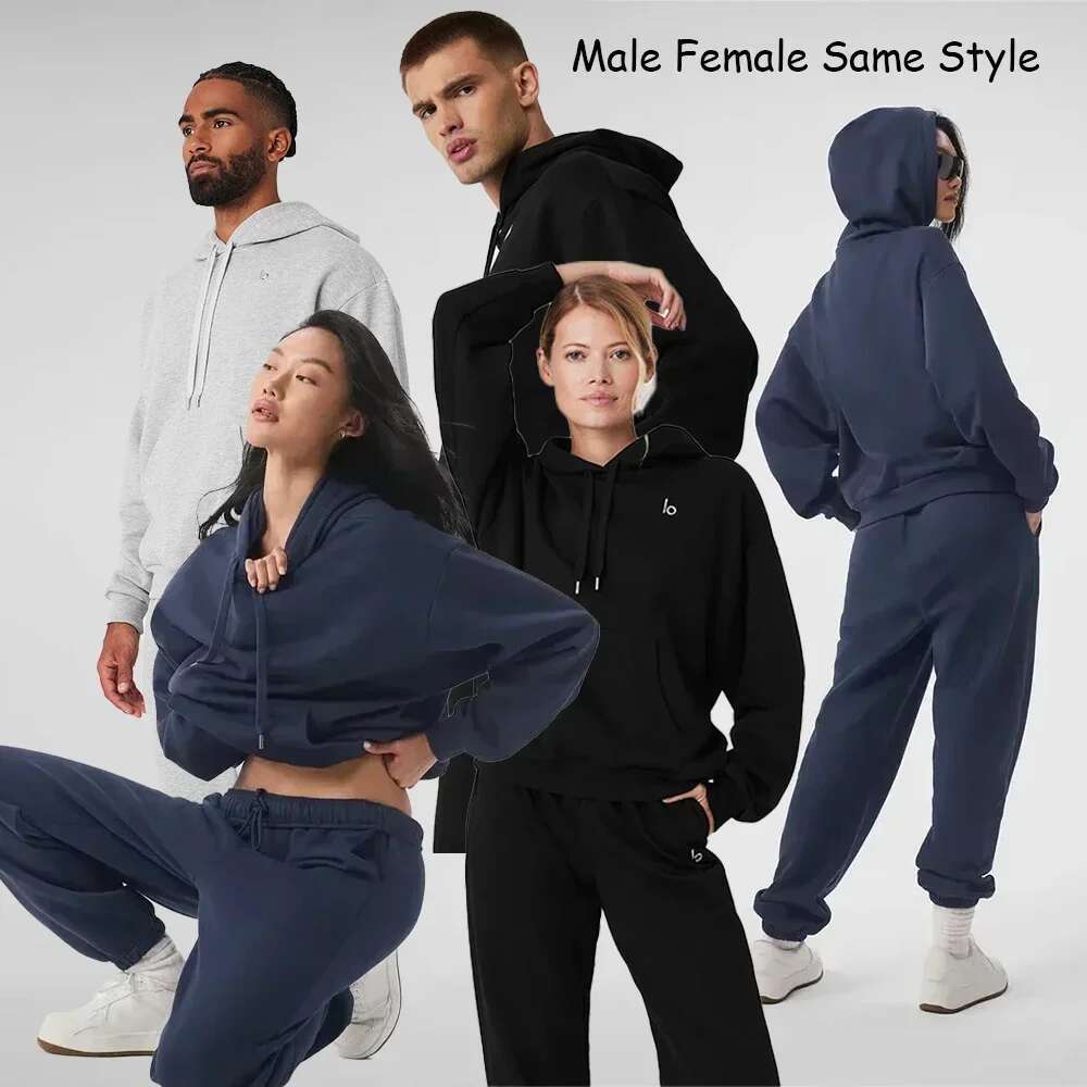 Cotton Loose Drawstring Versatile Pure Sports Pullover Hoodie Top Yoga Hooded Accolade Sweatpant