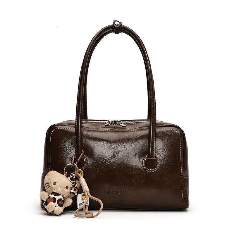 Trendy Vintage Large Capacity Tote Bag Bowling for Women Fashionable Single Shoulder Tote Bag Retro Vegan Handbag Women's Casual Handbag For Comm