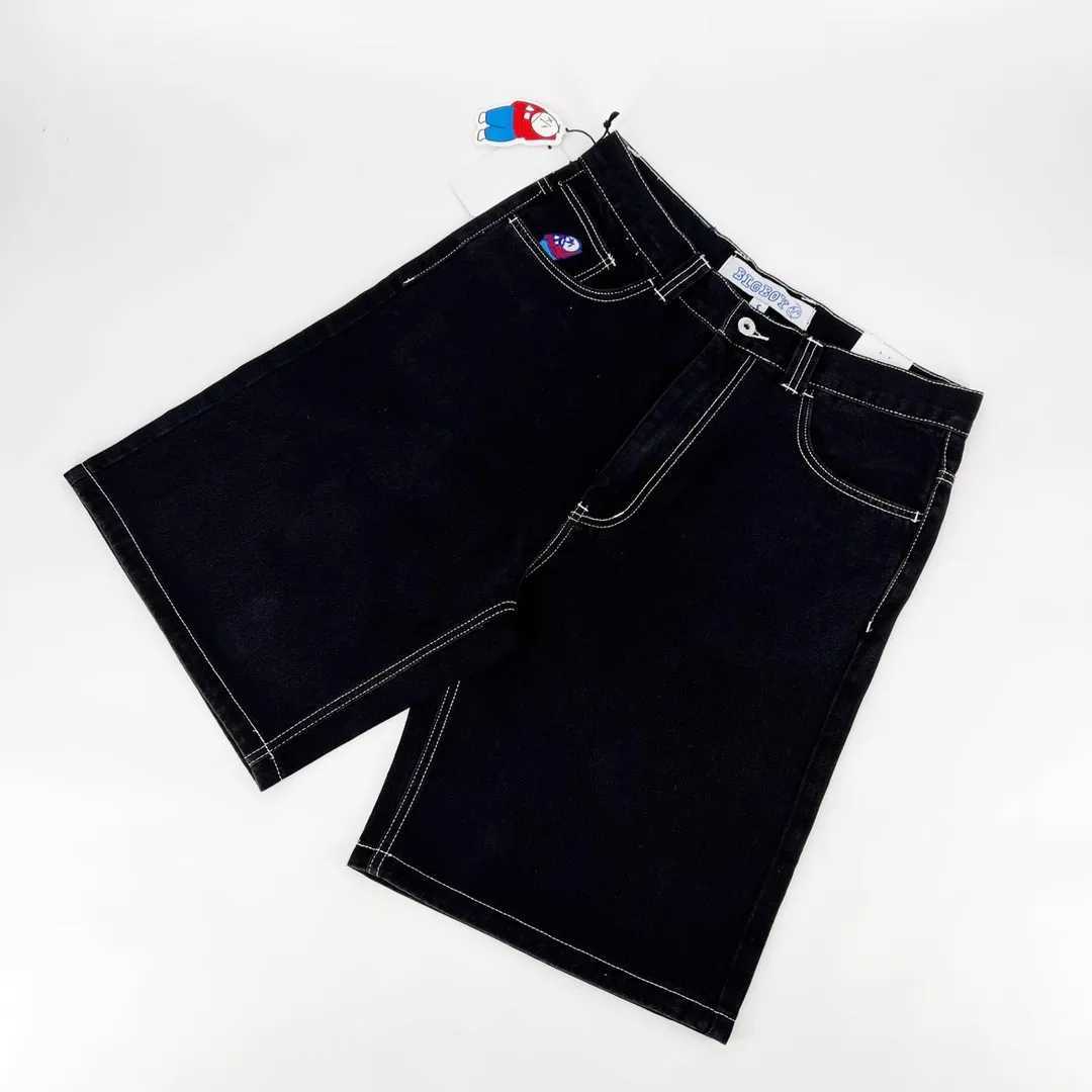 Retro Hip Hop Cartoon Graphic Streetwear Denim Shorts Y2k Big Boy Embroidery Baggy Jorts Harajuku Gym Basketball Shorts Men W250319