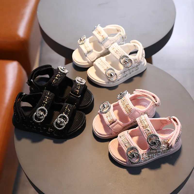 Sandals Baby Cute Sandals Little Princess Fashion Summer Shoes Girls Breathable Double Hook Design Shoes Children Kindergarten SandalsY250116YKJ2