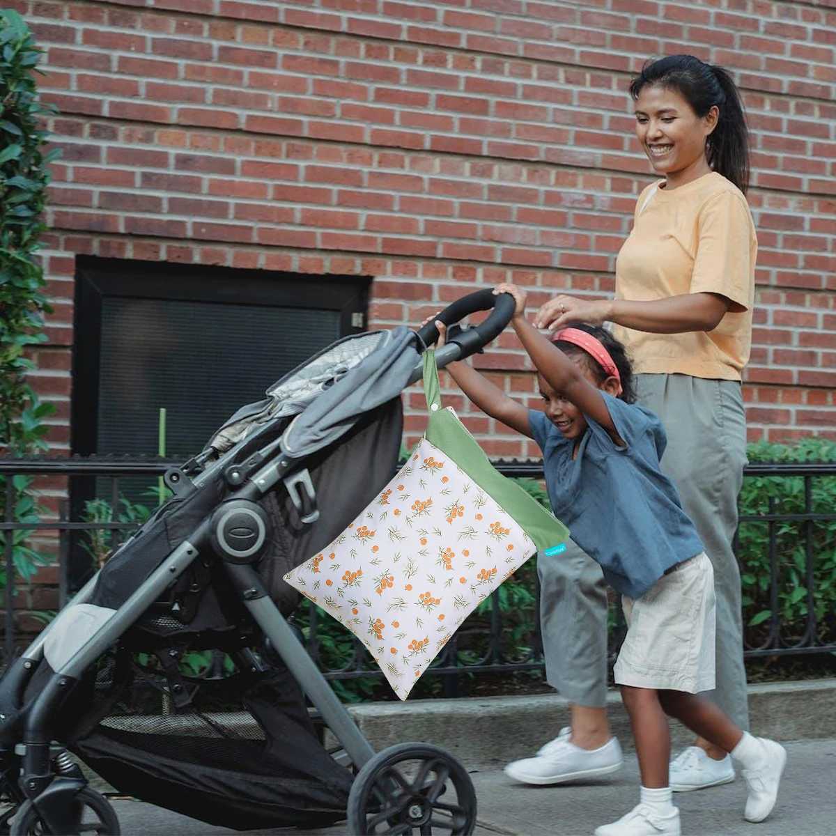 HappyFflute Portable Wetbag For Baby Diapers Nappies Waterproof Diaper Bag With Two Zipper 1PC 30cmx40cmXJ250117