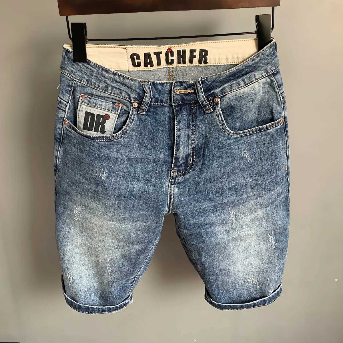 Summer Mens New Slim Fit Denim Shorts Y2k Denim Shorts Baggy Jeans For MenXJ250117