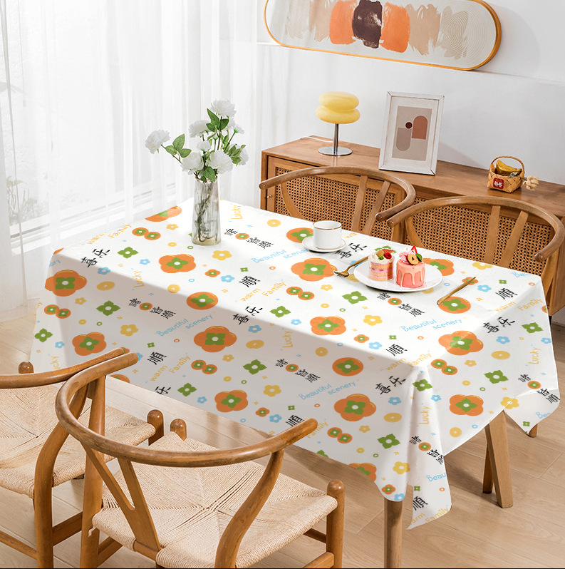 Christmas Children's Birthday Party Decoration Cover Moisture-proof Dust-proof Cartoon Square Round Table Tablecloth