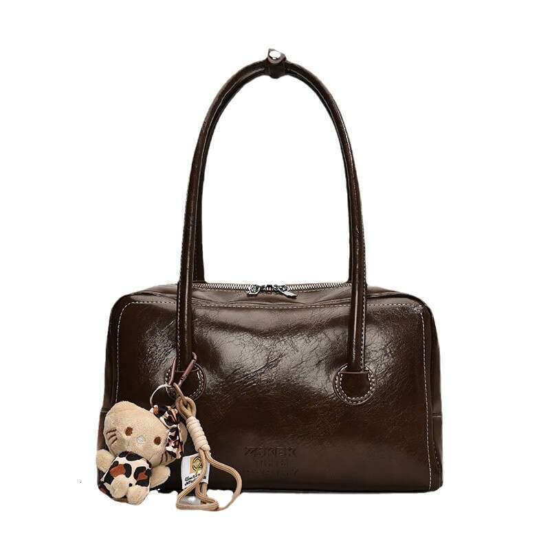 Trendy Vintage Large Capacity Tote Bag Bowling for Women Fashionable Single Shoulder Tote Bag Retro Vegan Handbag Women's Casual Handbag For Comm