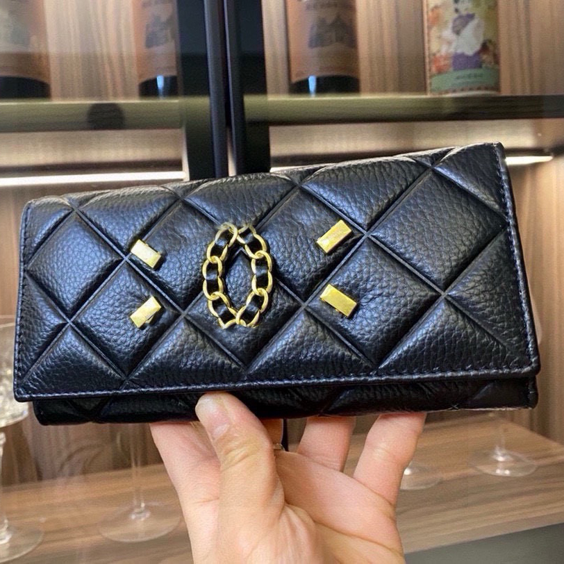 Womens Wallet Two Fold Coin Purse Cowhide Credit Card Bag Woven Logo Men Women Bank Card Mobile Bag Pocket Red Envelope Designer Wallet Mens and Women Clutch Bag19cm
