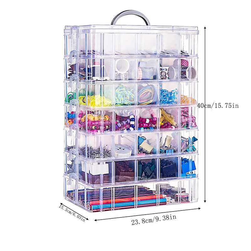 Household Storage Box Multi-layer Lattice Toy Building Blocks Parts Sorting Transparent Storage Box