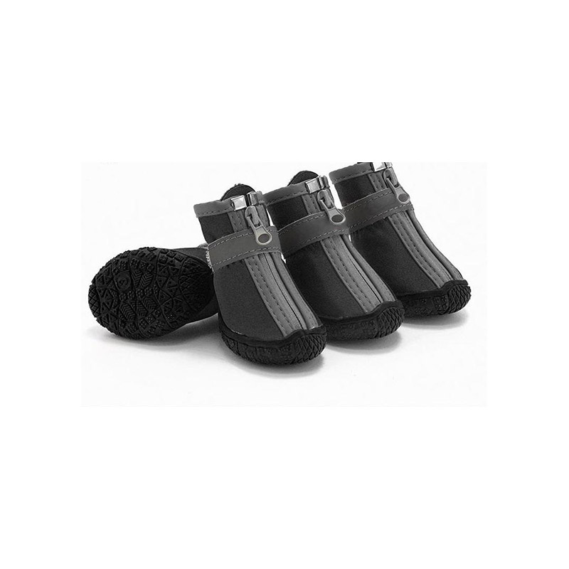 Durable 4 Pieces Canine Footwear Kit Enhanced Grip Treads and Ventilated Paws Protector for Active Dogs