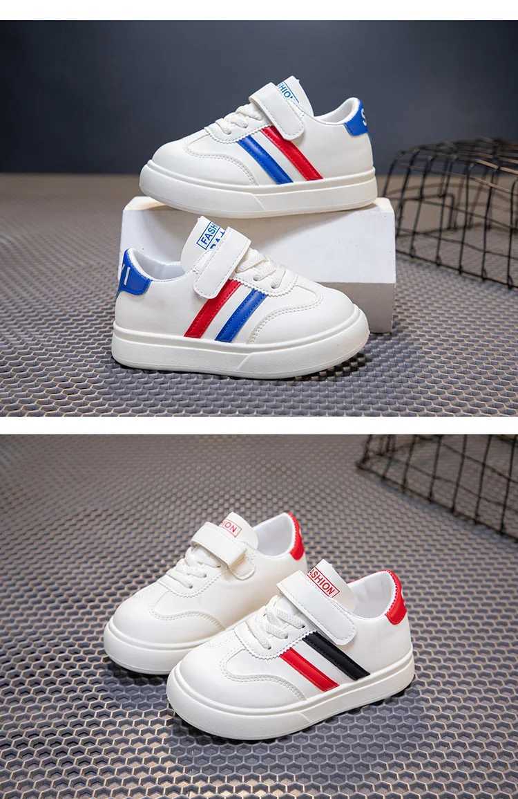 Athletic Outdoor Childrens Sports Shoes Spring and Fall Four Seasons Models Boys and Girls Non-slip White Shoes Soft Sole De Training ShoesY250116ZD7B