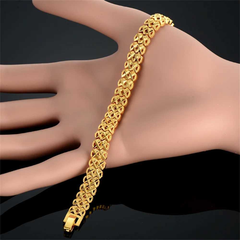 Tren Miniamlist Men Bracelet Jewelry Street Style Copper Metal Gold Plated Star Chain Bracelets For Women WholesaleXJ250117