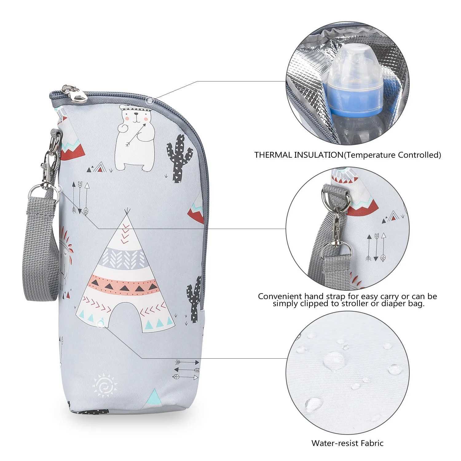 Insulated Baby Bottle Bags Breastmilk Cooler Waterproof Baby Bottle Bag Portable Thermal Bottle Bag Travel Baby Bottle HolderXJ250117