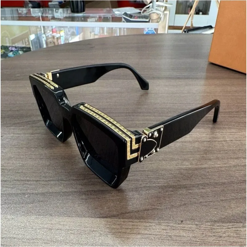 Millionaire Sunglasses M96006WN Mens fashion classic square full black 1165 glasses for Men womens outdoor vacation UV protection designer top quality 2025