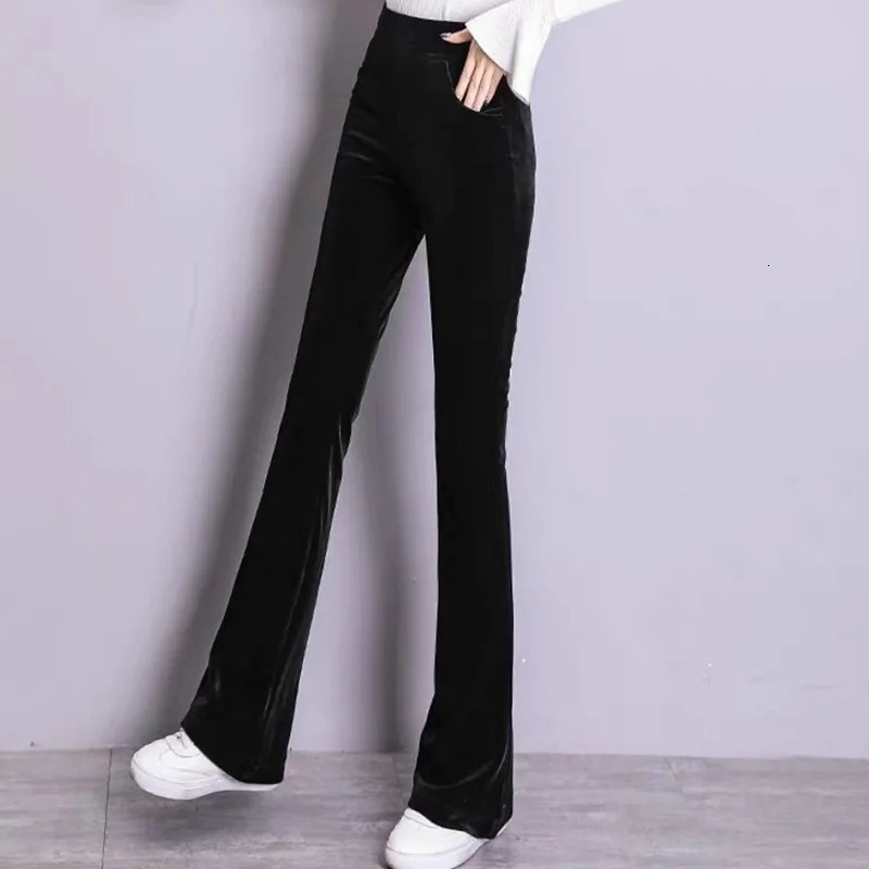 Fashion Loose Elastic High Waist Solid Color Pants Womens Autumn Oversized Office Lady Commute Allmatch Casual 250106