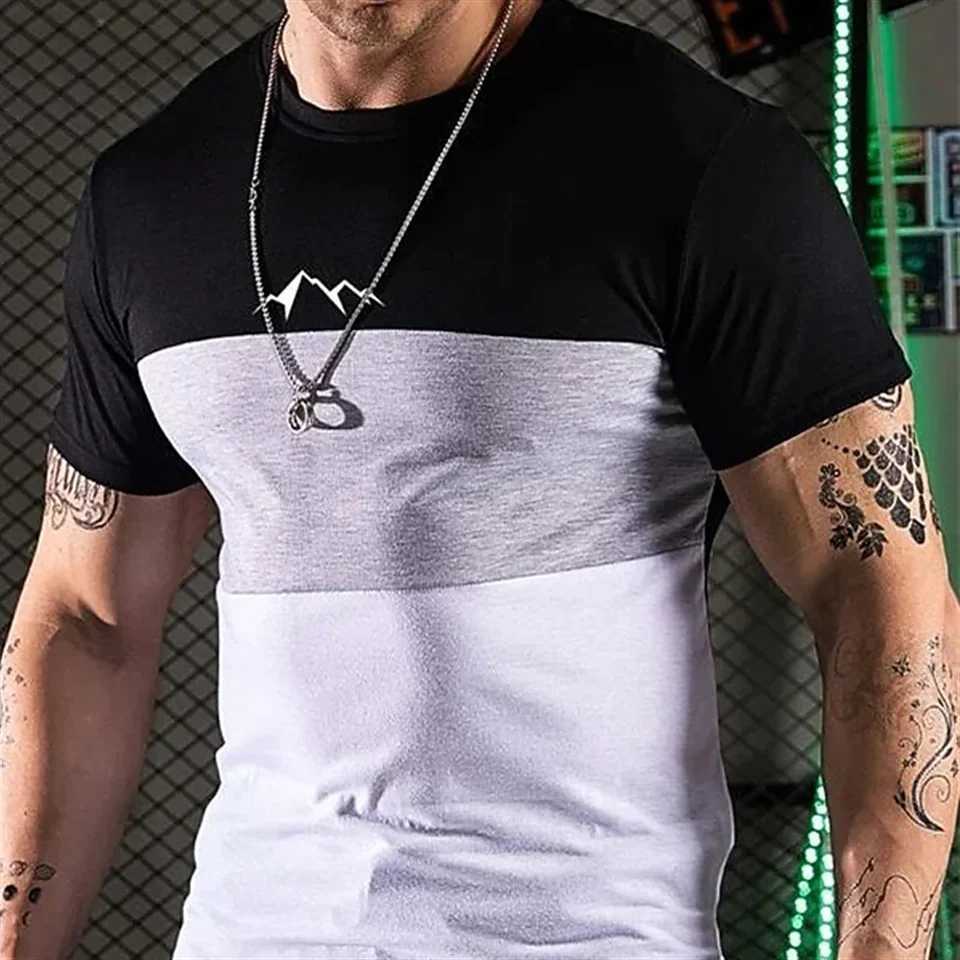 Mens Street T-shirt Summer Mens 3D Stripe Printing Short Sleeve Tops Fashion Everyday T Shirt Oversized Tee Shirt Men ClothingXJ250117