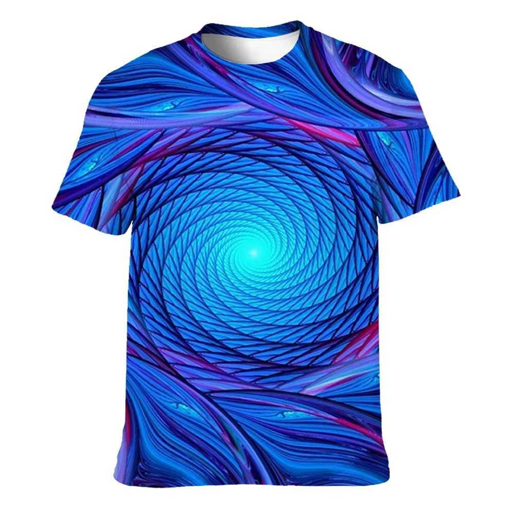 Colorful T-Shirts for Men 3D Printed Neon Abstract Tee Shirt Short SleeveXJ250117