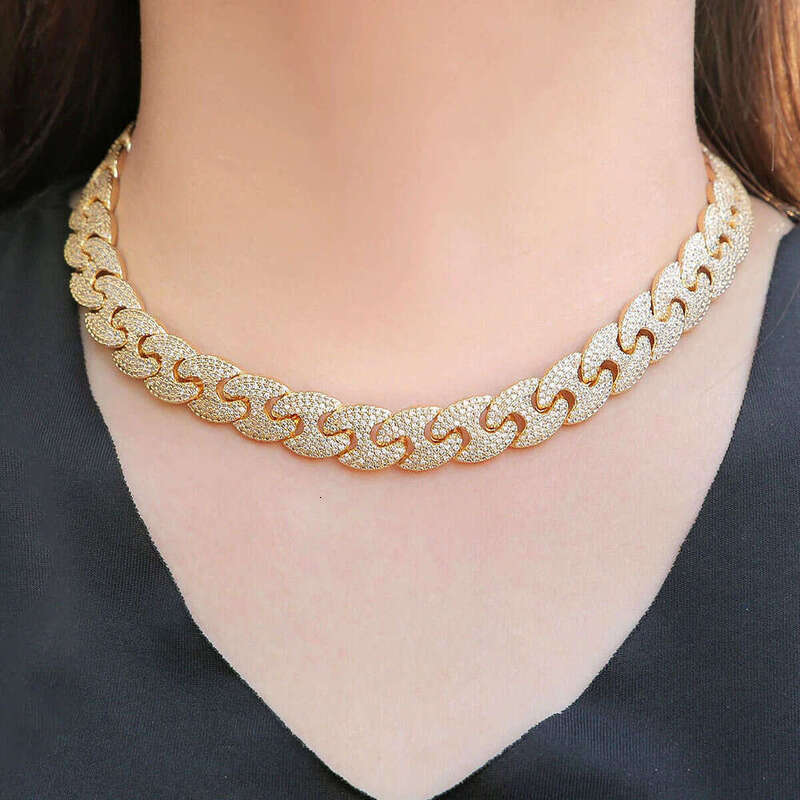Letter Style chain for men women Ice Out GRA Moissanite Cuban k Chain Hip Hop Necklace Fine jewelry gift