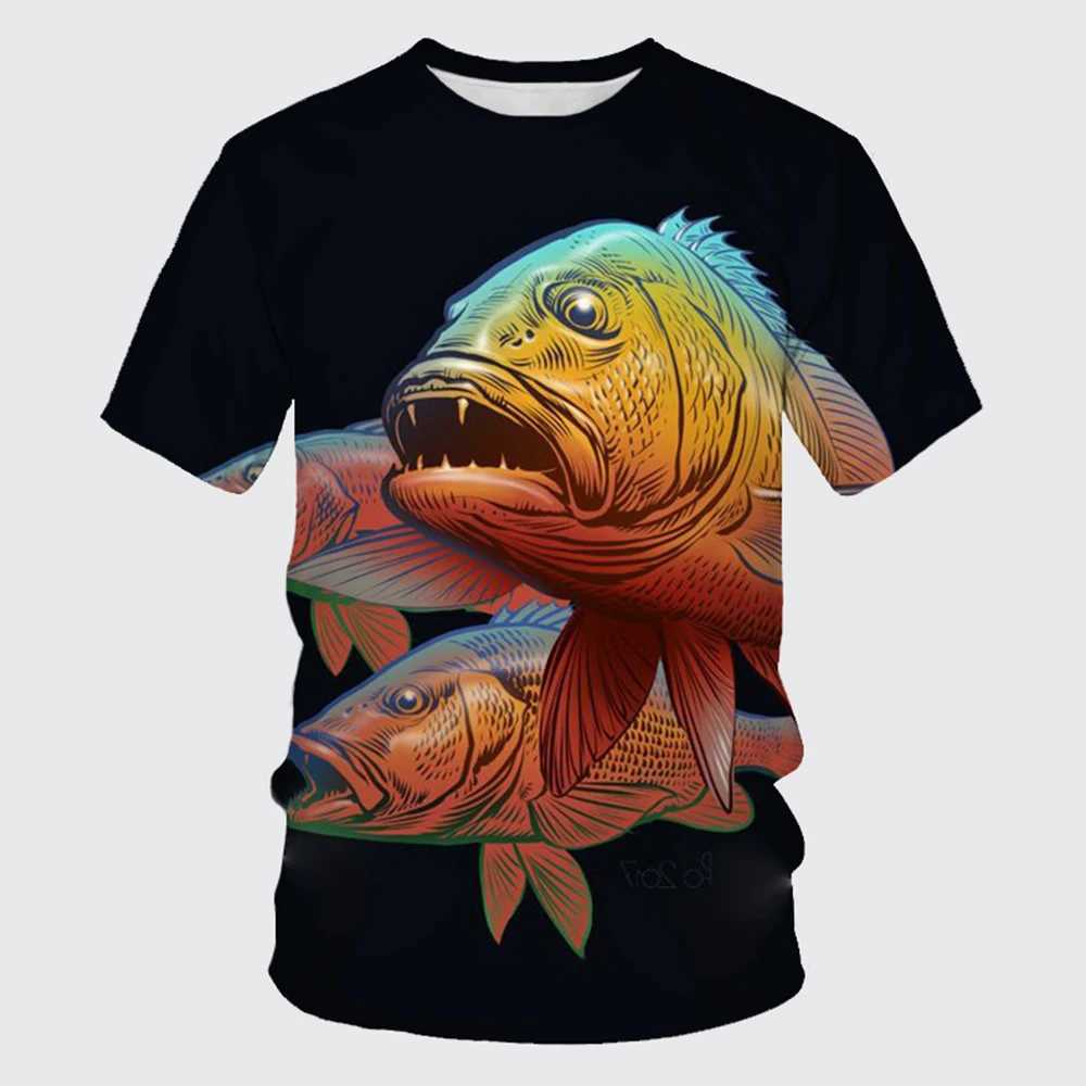 Summer Fishing Enthusiasts Print Summer Mens O-Neck T-shirt Casual Short Sleeve Oversized Pullover Fashion Trend Men ClothingXJ250117