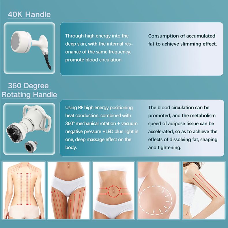 2025 Trending 40K Ultrasonic Cavitation Body Slimming Butt Tightening V6 Vela Vacuum Roller Skin Rejuvenation Face Firming Body Shape Instrument
