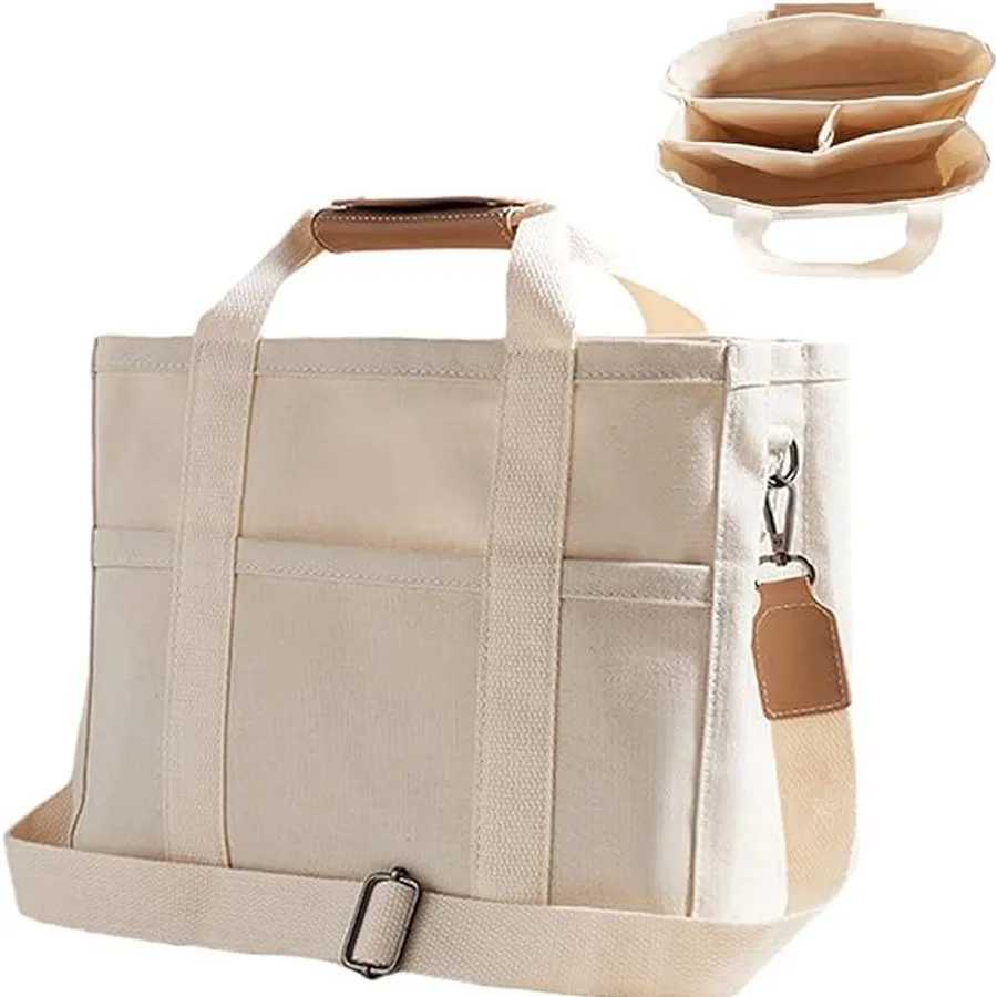 Womens Fashion Canvas Handbags Baby Care Diaper Bags Mom Shoulder Bag Large Capaci Feeding Bottle Storage Mummy Crossbody BagXJ250117