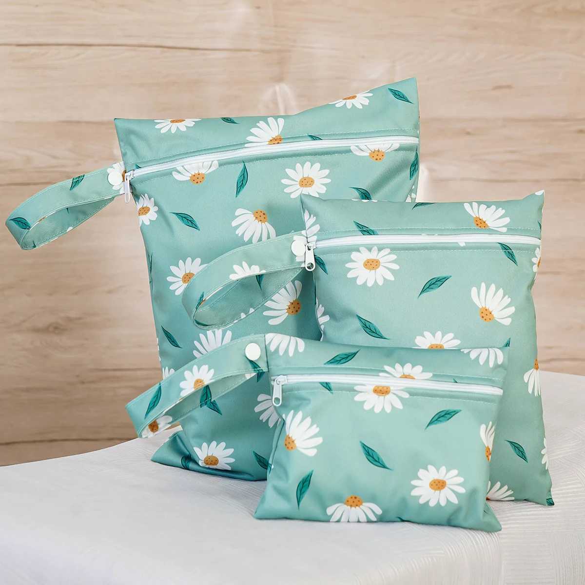 3pcs Different Size Waterproof Wet Bag Wet Dry Bags For Baby Cloth Diapers Breast Pump Part Organizer For Swimsuit Wet ClothesXJ250117