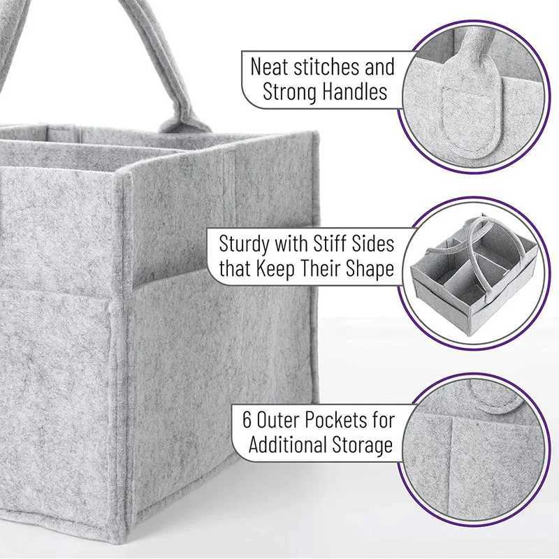 Light Newborn Baby Felt Diaper Storage Bag Multifunctional Split Veo Diaper Large Capaci Folding Mommy Bag for 0-24 MonthsXJ250117