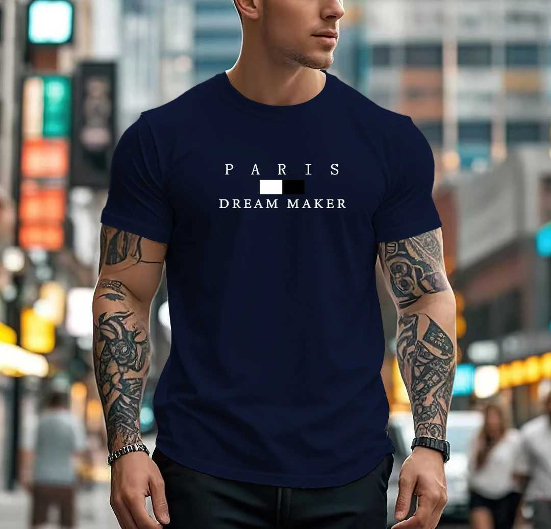 Retro mens T-shirt fun fitness top T-shirt short sleeved printed T-shirt light and breathable short sleeved soft and comfortablXJ250117