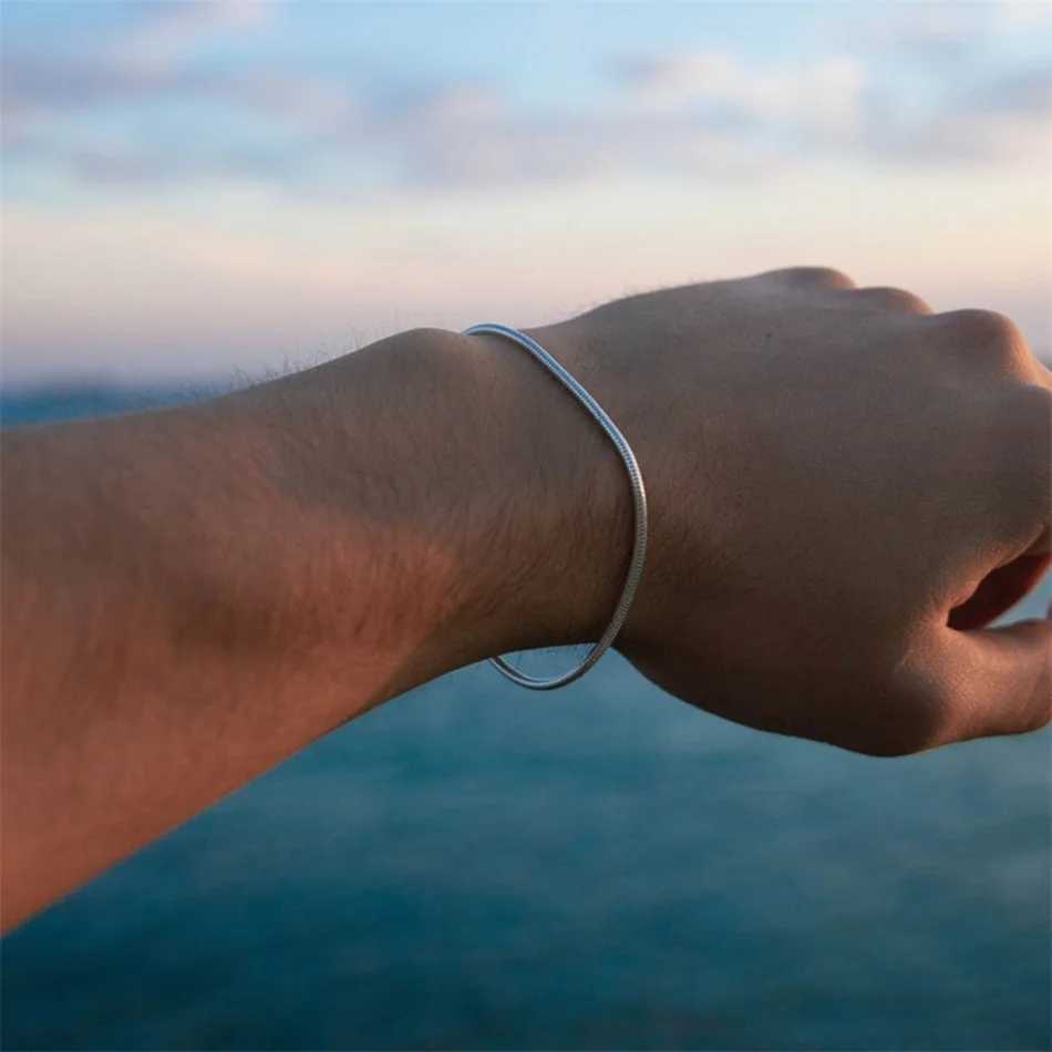Hot Sale Stainl Steel Snake Chain Bracelet Fashion Jewelry For Men Women Stainl Steel Link BraceletXJ250117