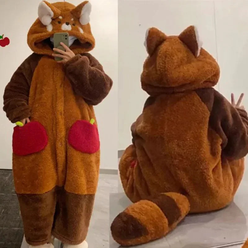 Adult raccoon costumes cartoon pajamas Halloween roleplaying animal 250110