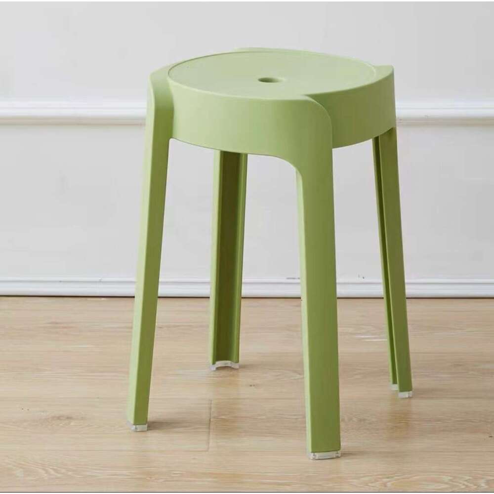 0152 Thick plastic household round simple stool that can be stacked, windmill rubber stool, dining table, high chair