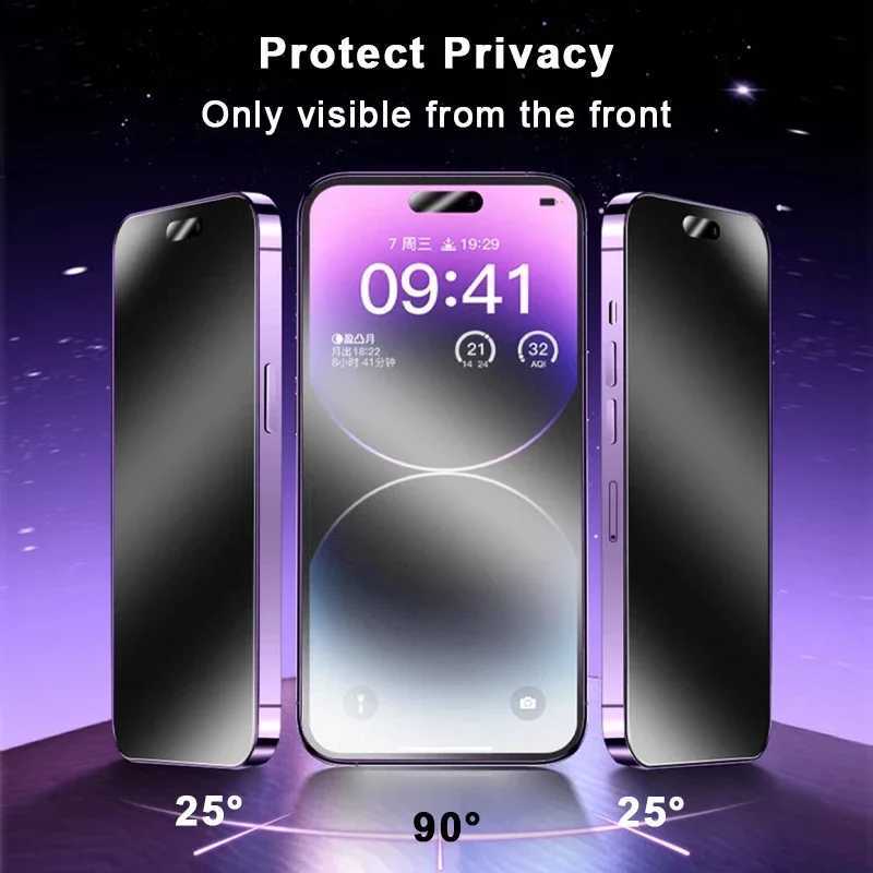 Anti fingerprint matte tempered film screen protector for iPhone 15/16/Pro/Max privacy matte shatterproof film O250116