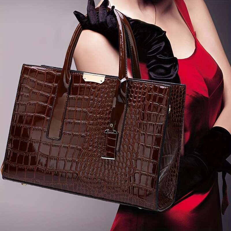 2025S Designer S New Model Ladies Fashionable Crocodile Pattern Single Shoulder Crossbody Style Large Capacity Handbag Perfect For Travel And Gift Giv