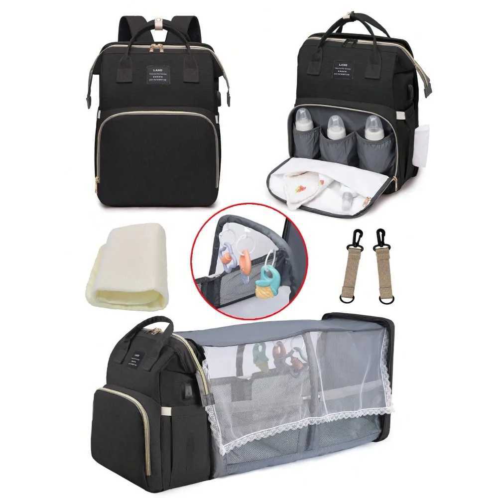 1pc Baby Diaper Bag Backpack with Changing Station Multifunction Portable Waterproof Large CapaciTravel Baby Bags for MomXJ250117