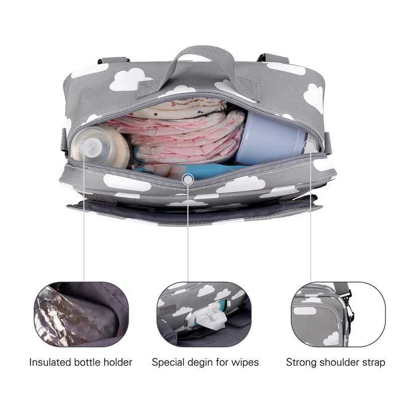 Baby stroller travel portable multifunctional nursing diaper bag polyester waterproof storage bag for mother and childXJ250117