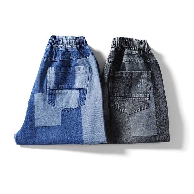 Summer Big Size Short Men Casual Plus Size Large Black 5 Loose Denim Shorts 8XL Breeches Jean Knee Shorts Pants Y2k 5XL 7XL BlueXJ250117