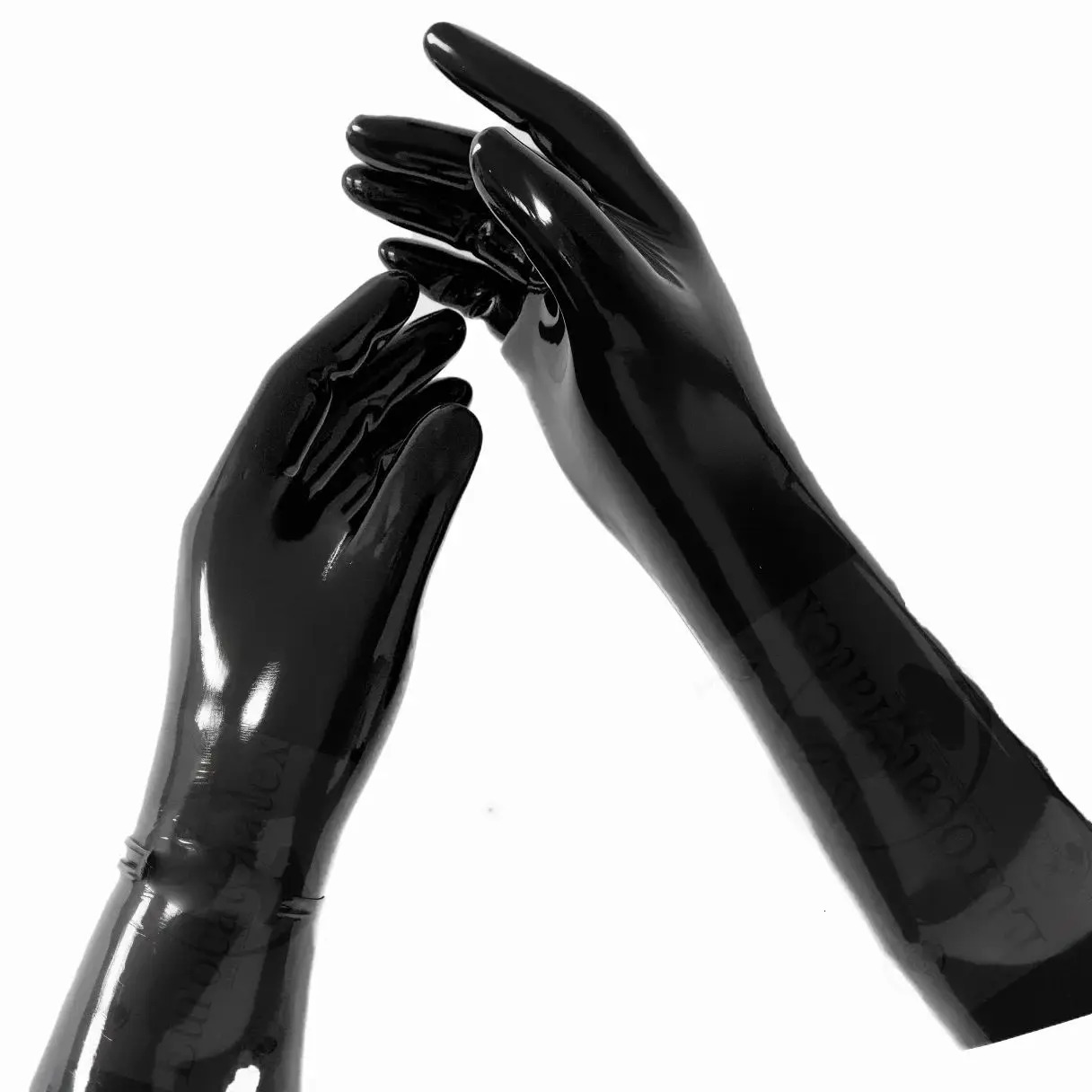 men Latex Gloves rubber socks Sexy Black Short Adult Unisex Seamless chlorine Onetime molding fetish wear 250115