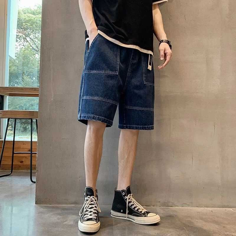 Mens Short Jeans Pants with Pockets Cargo Straight Big Size Male Denim Shorts Oversize Xxxl Korean Fashion Original Summer Y2kXJ250117