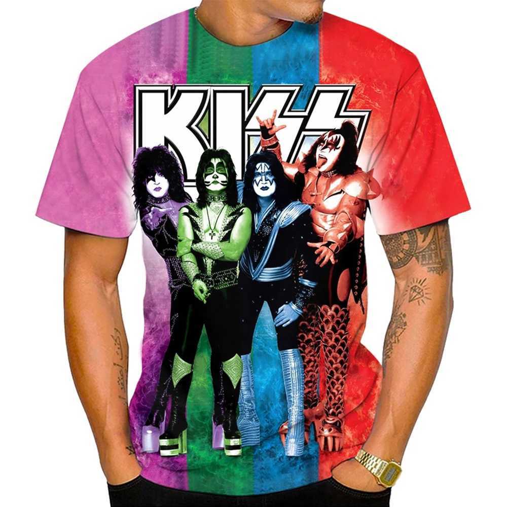 Summer fashion trend personalized mens hip-hop 3D printed color casual and comfortable short sleeved T-shirtXJ250117