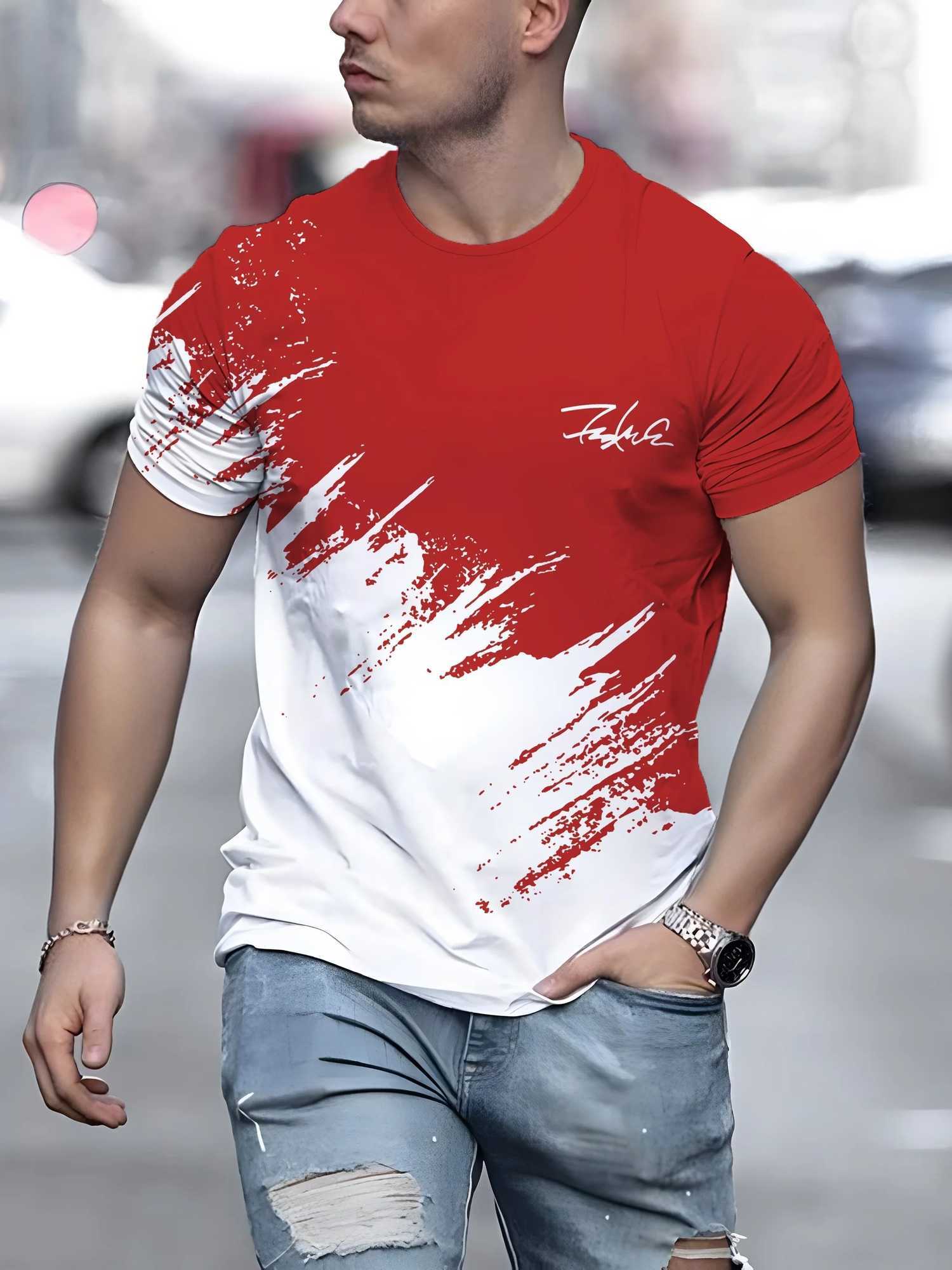 Mens T Shirt Short Sleeve Crew Neck Casual Outdoor Pullover T Shirt For Men Streetwear Sportshirt Top Tees Oversized ClothingXJ250117