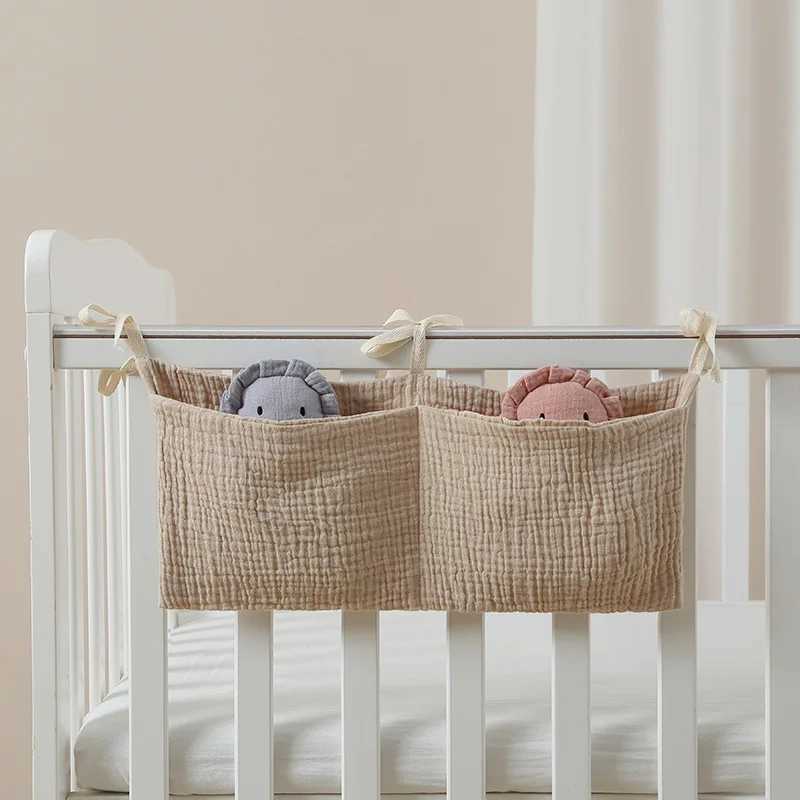 Baby Bedside Storage Bag Baby Crib Organizer Hanging Bag for Baby Multi-Purpose Newborn Bed Hanging Diaper Toy TissueXJ250117