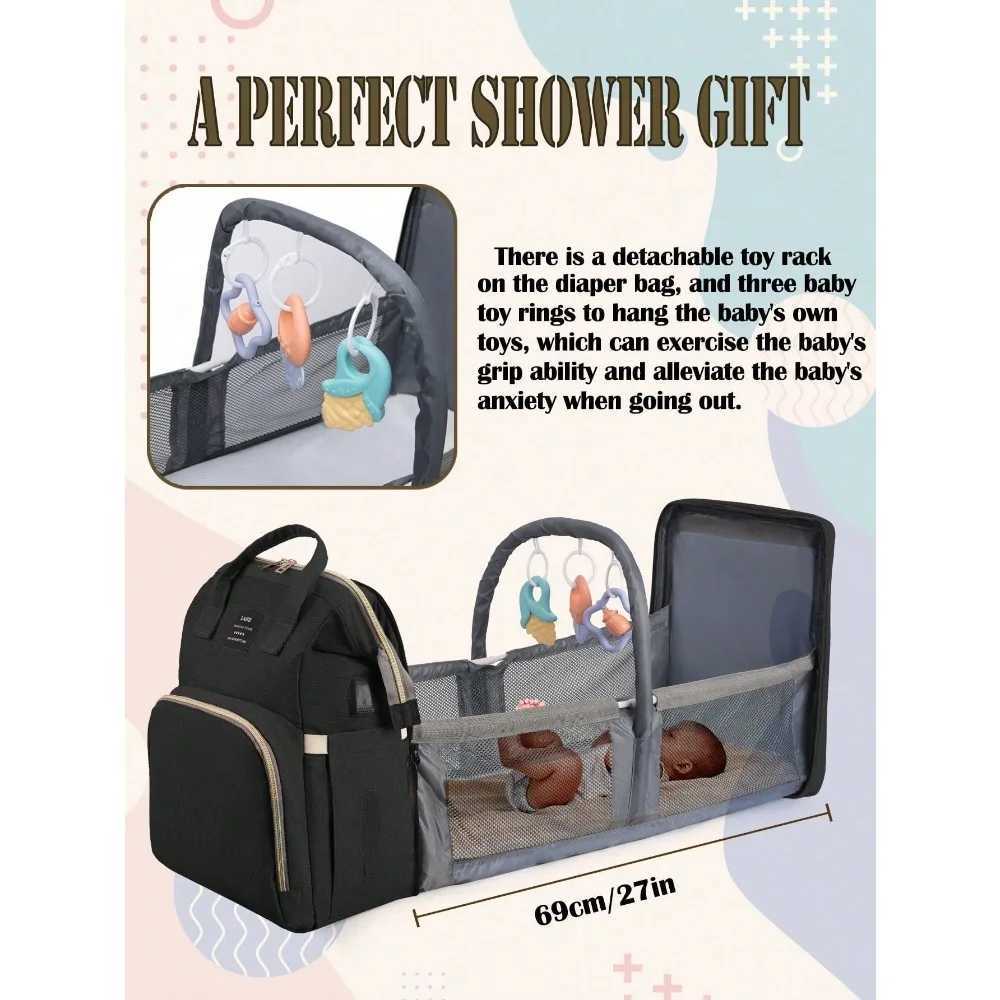 1pc Baby Diaper Bag Backpack with Changing Station Multifunction Portable Waterproof Large CapaciTravel Baby Bags for MomXJ250117