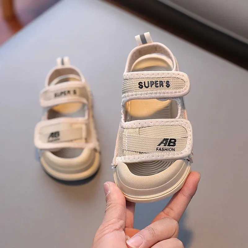 Sandals Kids Sandals 2023 Summer Tip Binding Fashion Boys and Girls Soft Sole Anti slip Beach ShoesY250116Q7WM