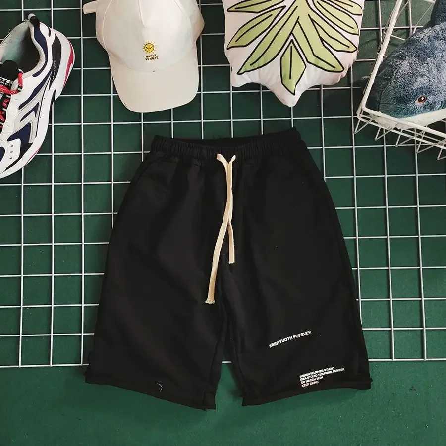 Mens Short Jeans Pants Long Half Bermuda Drawstring Male Denim Shorts Trend 2024 Y2k Fashion With Youthful Emo Sale Cut BlueXJ250117
