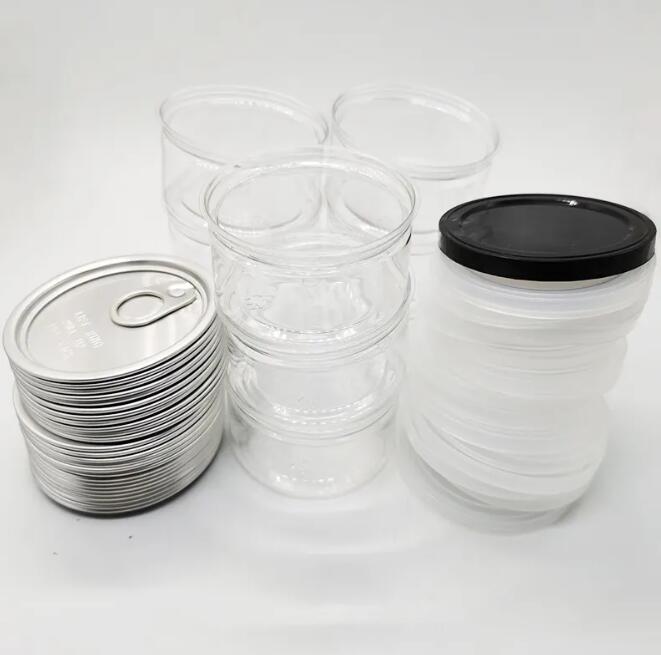 Custom Clear Jars Tin Cans Branding Packaging OEM Labels 30G 50G 100G Transparent Edible Containers Storage