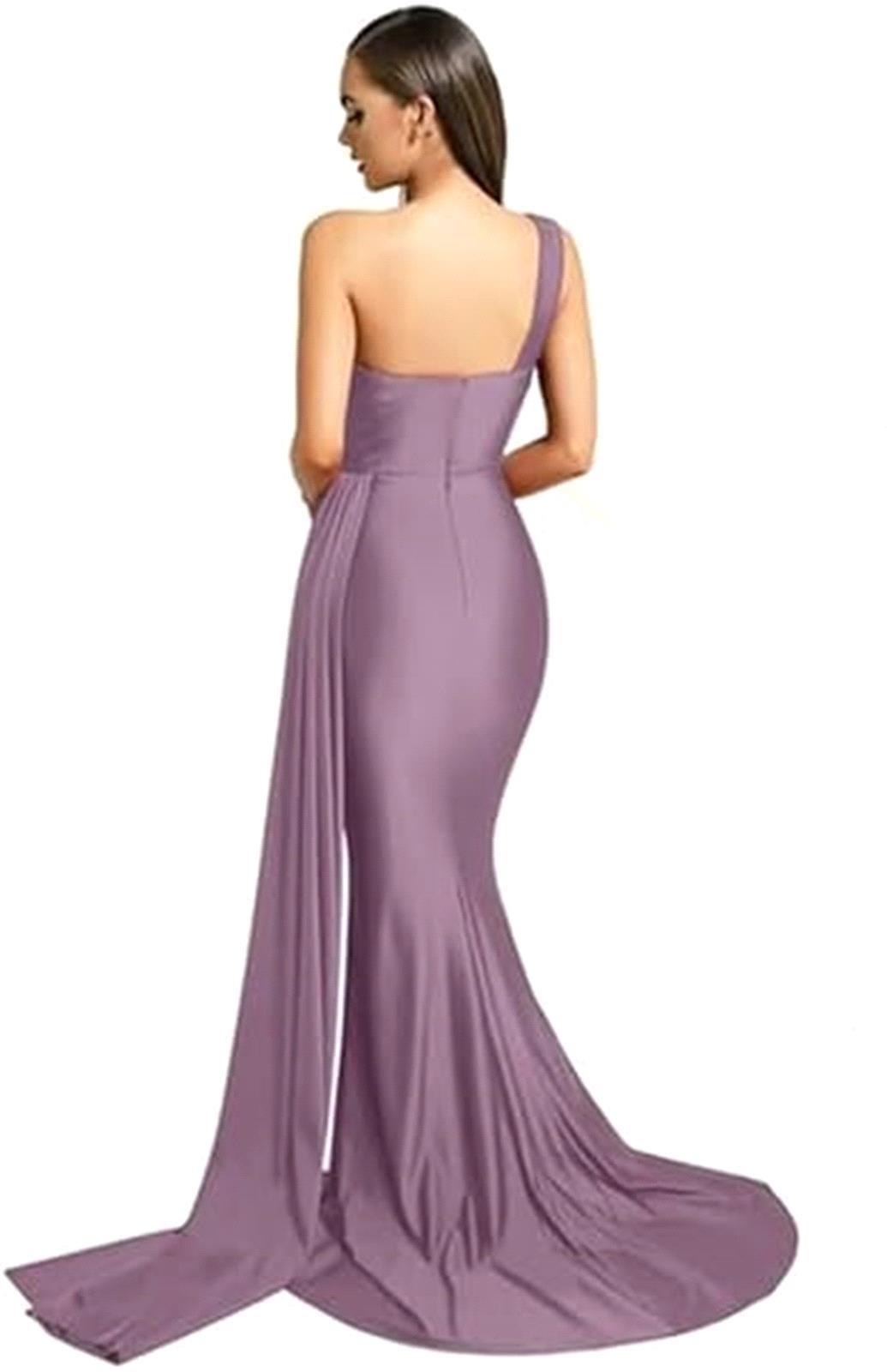 Emerald Green Satin Mermaid Bridesmaid Dresses Elegant One Shoulder Ruched Floor Length Maid Of Honor Gowns Formal Dresses BM5015 0117