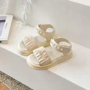 Sandals 2024 Summer New Childrens Fashion Sandals Korean Version of Girls Sequin Princess Girls Open-toe Soft-soled ShoesY2501161J3F