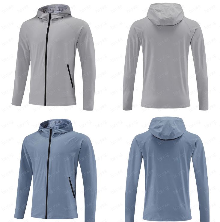 Men New Sport Zipper Hooded Yoga Jacket Casual Brethable Outdoor Jogger Outfit Hiking Cardigan Material Outwear