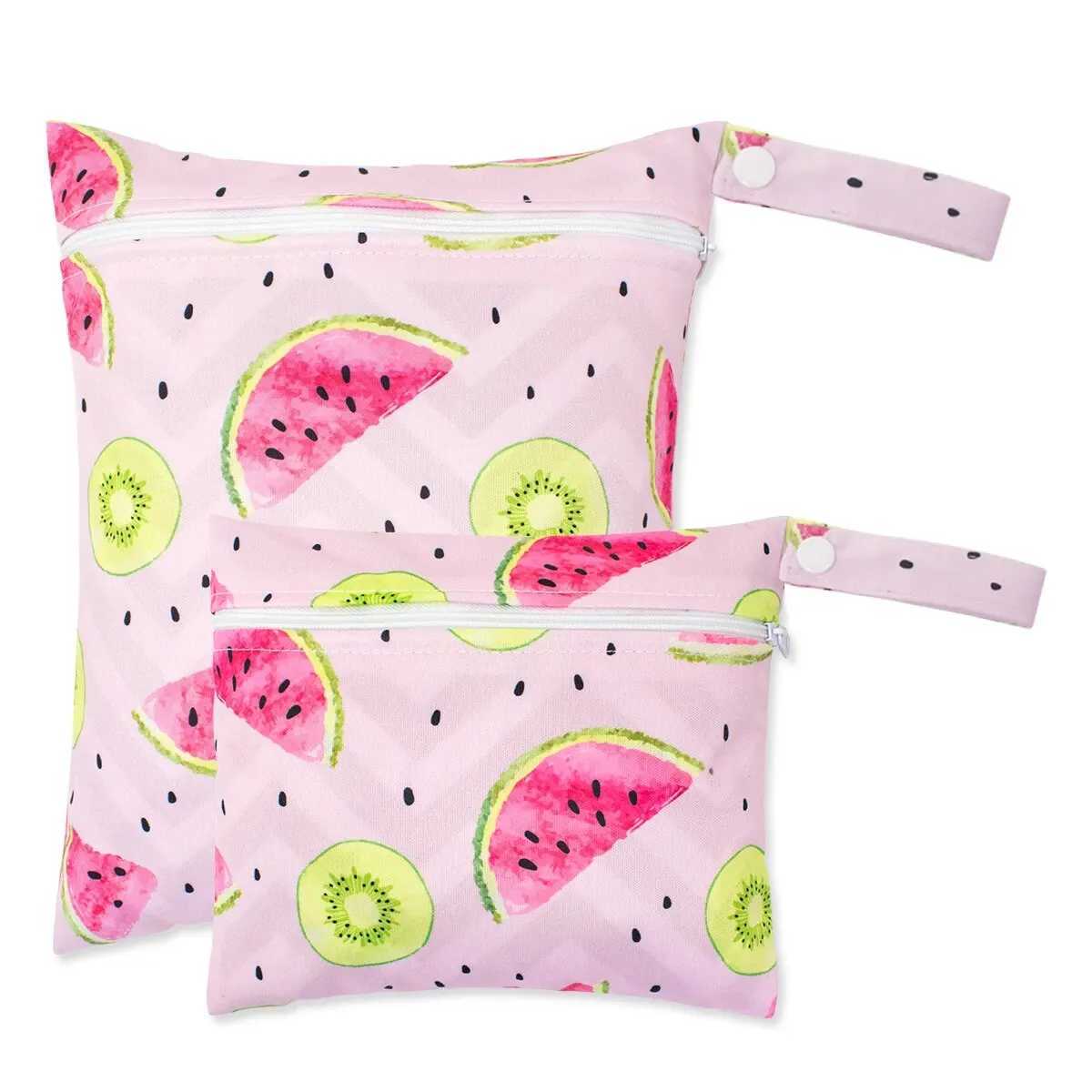 2pcs Set Smooth Zipper Pocket Multi-Scenario Use Can Be Hung Waterproof Reusable Diaper Cover WetBag Washable Yoga BagXJ250117