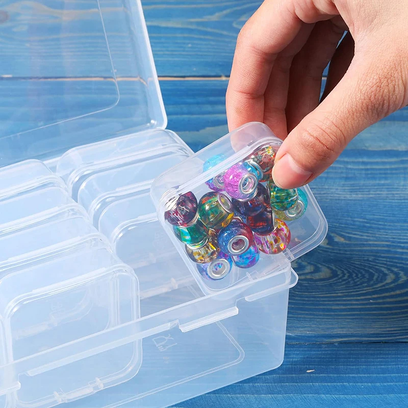 12 Small Square Box Storage Combination Accessories Removable Transparent Pill Craft Diamond Picture Storage Box