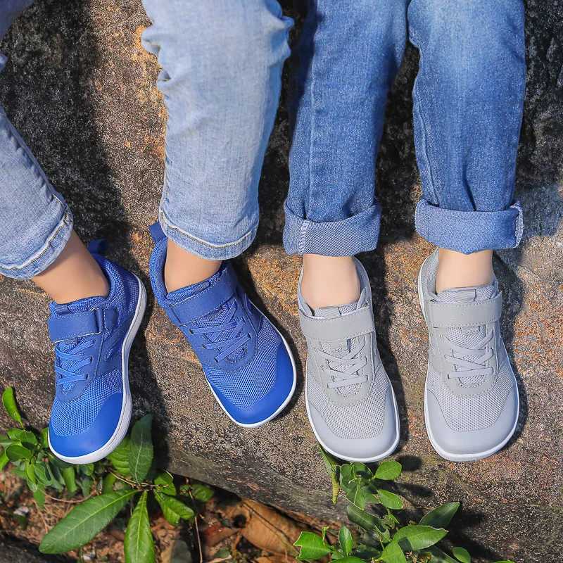 Athletic Outdoor New Kids Barefoot Sneakers Cross Trainer Breathable Comfort Knit Sole Girls Boys Walking Shoes Outdoor Non Slip Children ShoesY250116