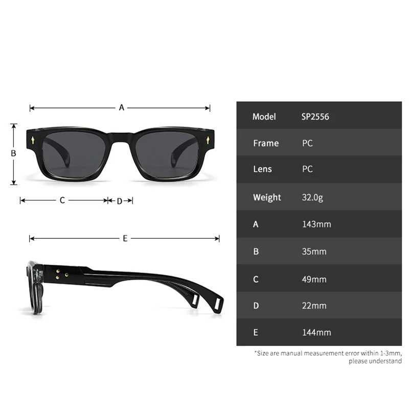 Luxury Punk Sunglasses For Women Men Fashion Square Brand Designer Retro Gradient Shades Trending Rivets Sun Glasses UV400 Green W250116